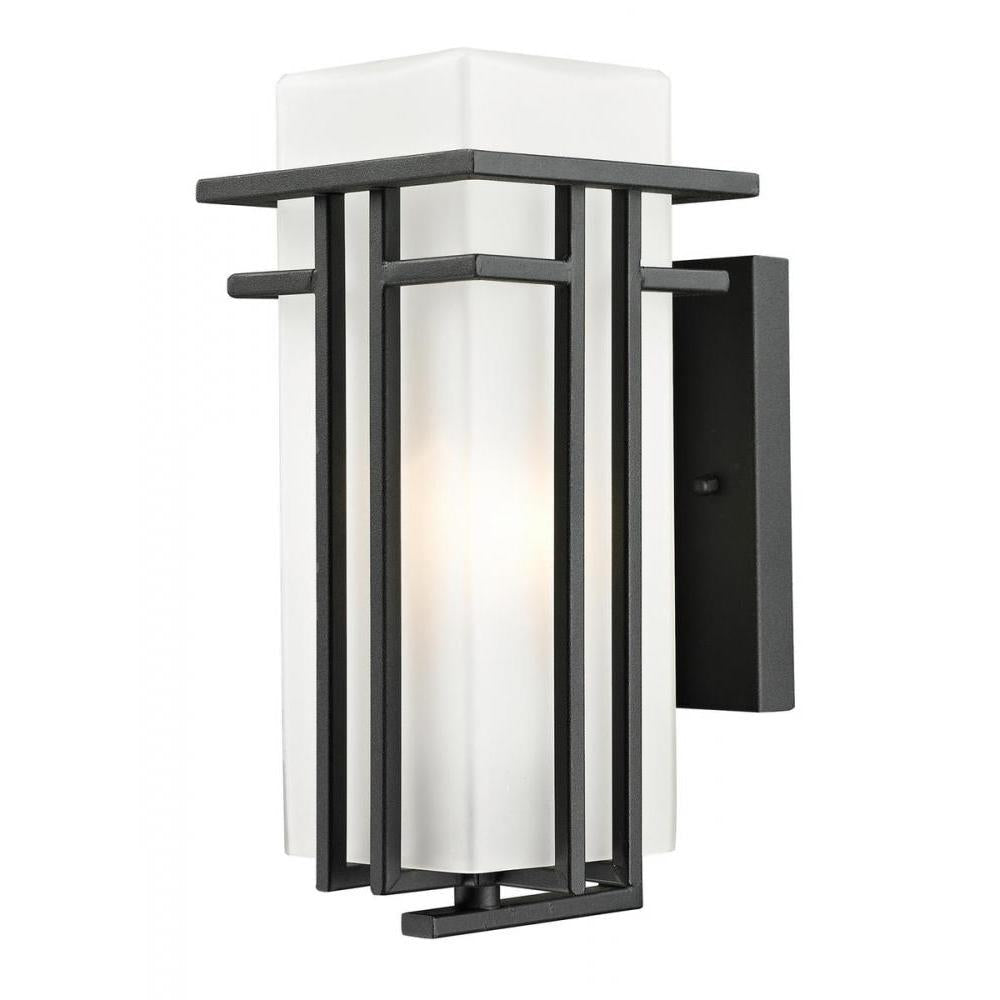 1 Light Outdoor Wall Light-Matte Opal