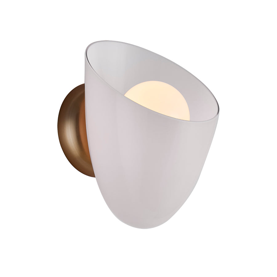 Cocoon 10-in 1 Light (40-watt) Winter Brass Wall Sconce