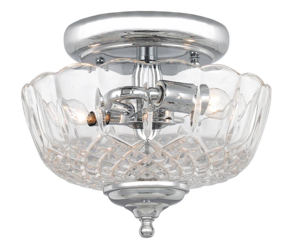 Crystorama CEILING MOUNT 55-SF-CH Semi Flush Mt Americana - Polished Chrome