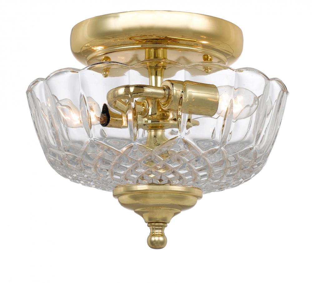 Crystorama CEILING MOUNT 55-SF-PB Flush Mount Americana - Polished Brass