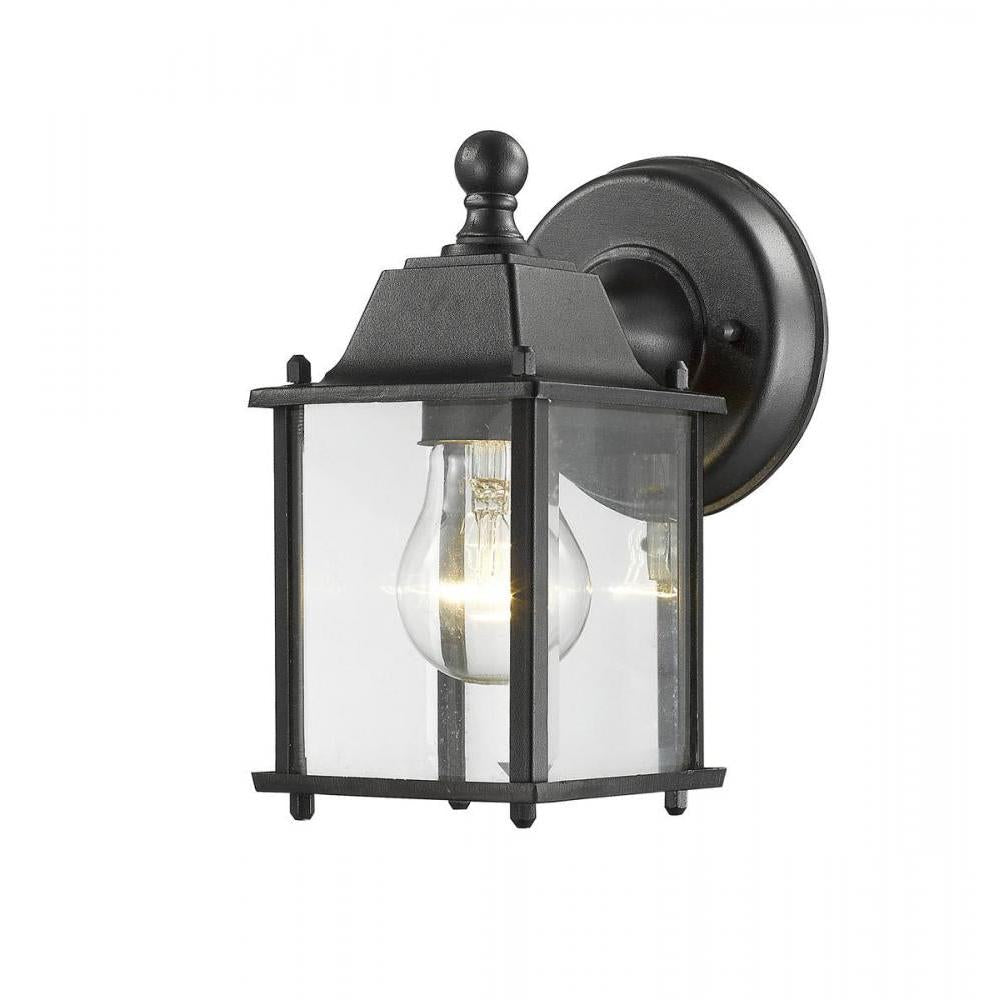 1 Light Outdoor Wall Light-Clear Beveled