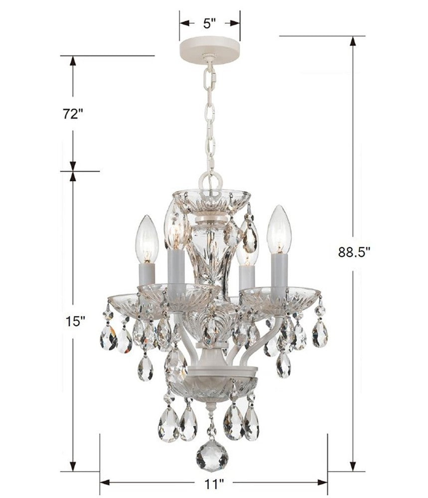 Crystorama TRADITIONAL CRYSTAL 5534-WW-CL-I Mini Chandelier Americana - Wet White