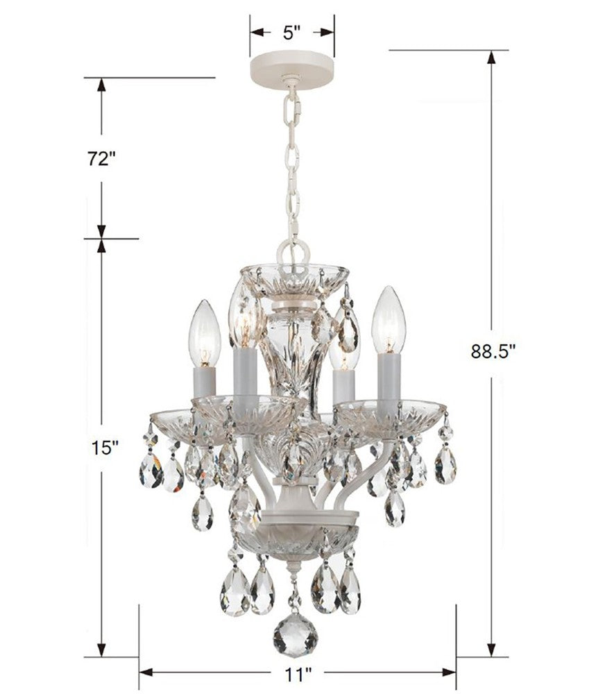 Crystorama TRADITIONAL CRYSTAL 5534-WW-CL-MWP Mini Chandelier Americana - Wet White