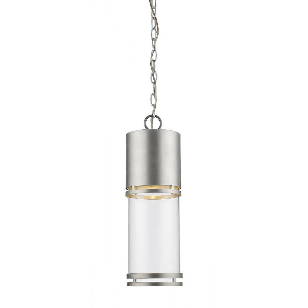1 Light Outdoor Chain Mount Ceiling Fixture-Clear