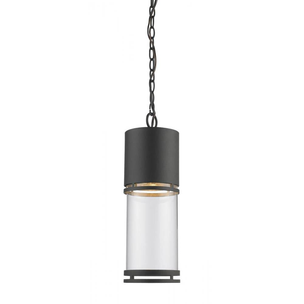 1 Light Outdoor Chain Mount Ceiling Fixture-Clear