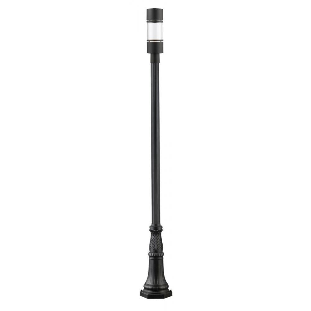1 Light Outdoor Post Mounted Fixture-Clear
