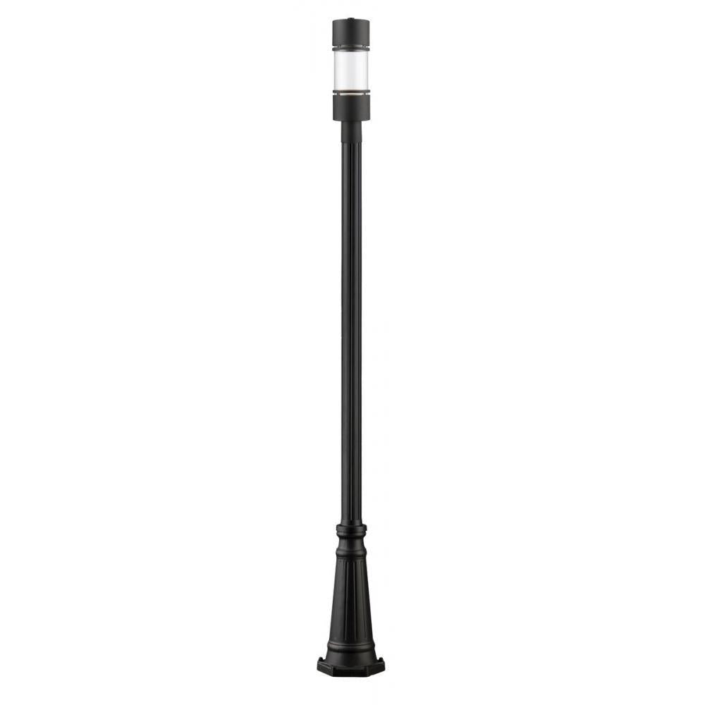 1 Light Outdoor Post Mounted Fixture-Clear