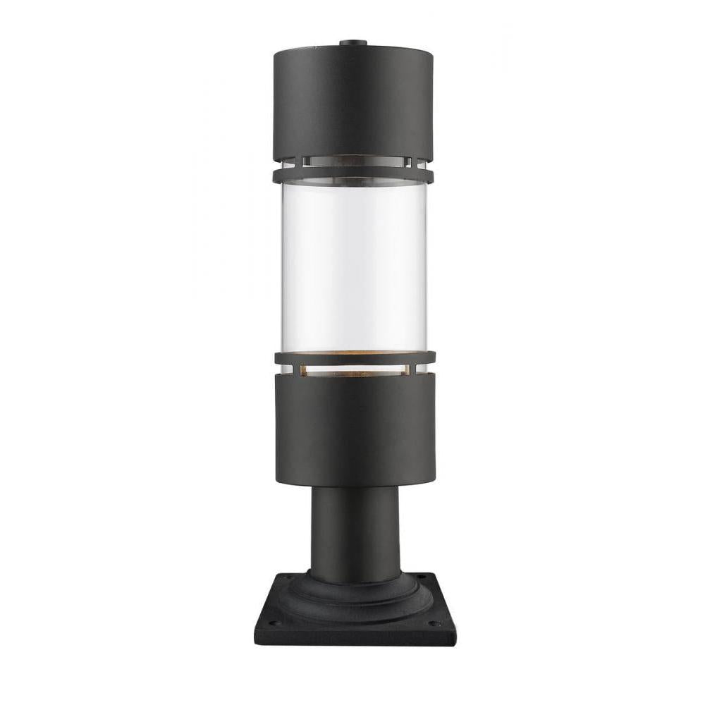 1 Light Outdoor Pier Mounted Fixture-Clear