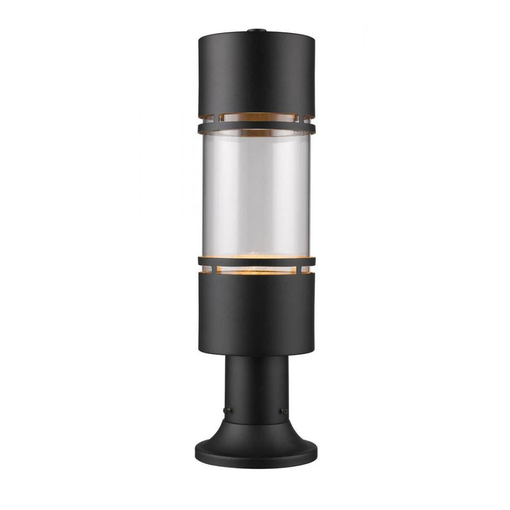 1 Light Outdoor Pier Mounted Fixture-Clear
