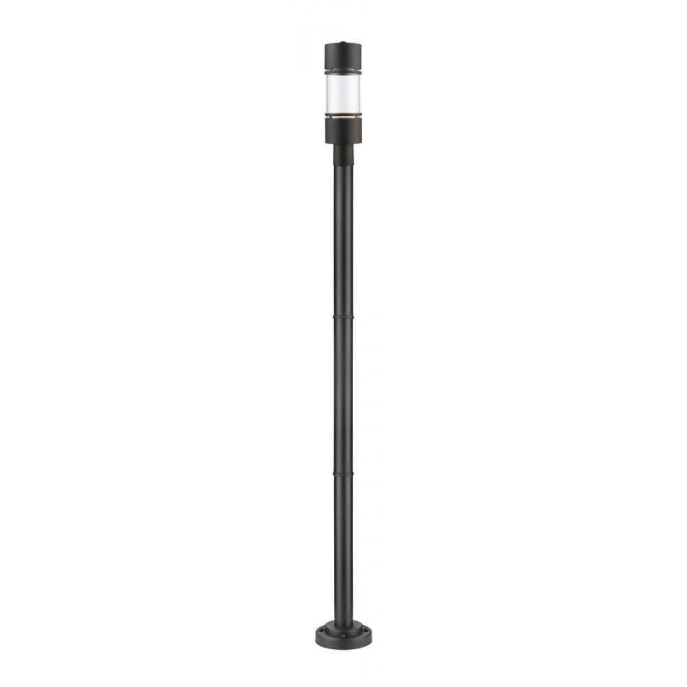 1 Light Outdoor Post Mounted Fixture-Clear