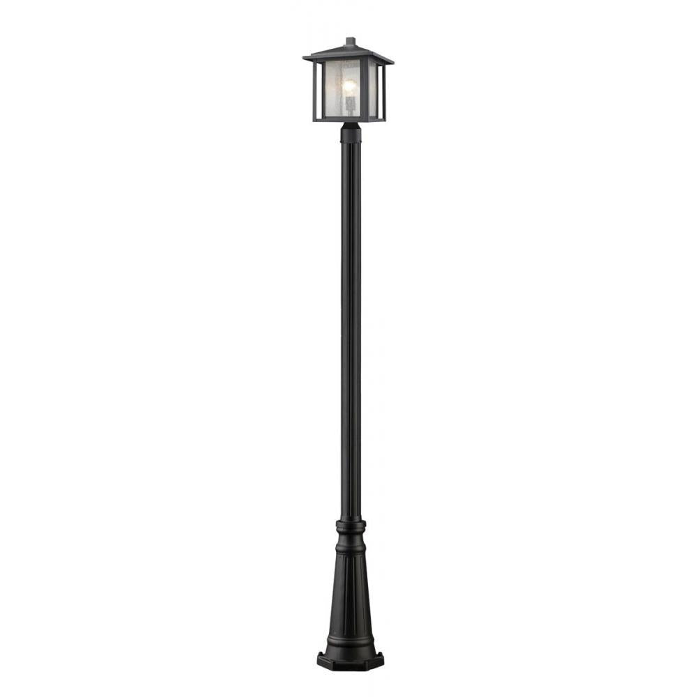 1 Light Outdoor Post Mounted Fixture-Clear Seedy