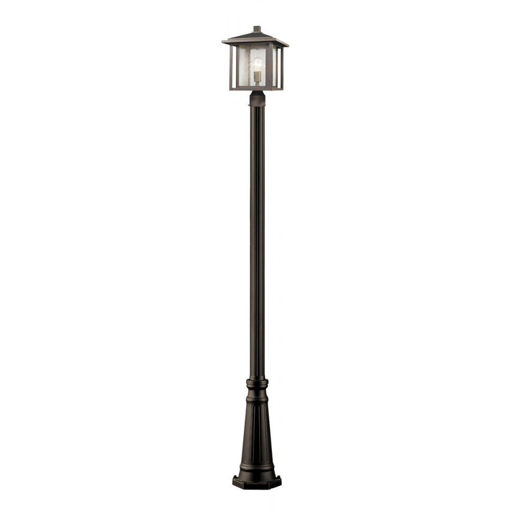 1 Light Outdoor Post Mounted Fixture-Clear Seedy