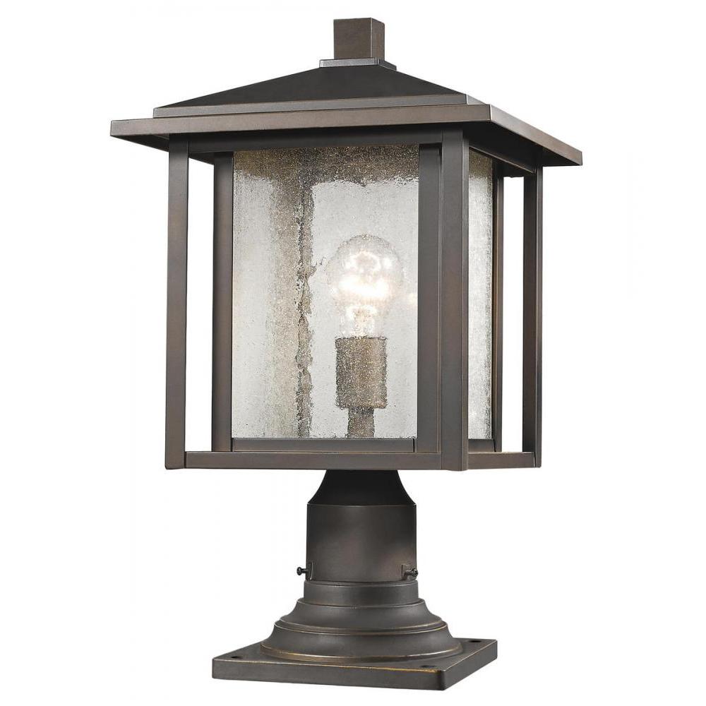 1 Light Outdoor Pier Mounted Fixture-Clear Seedy