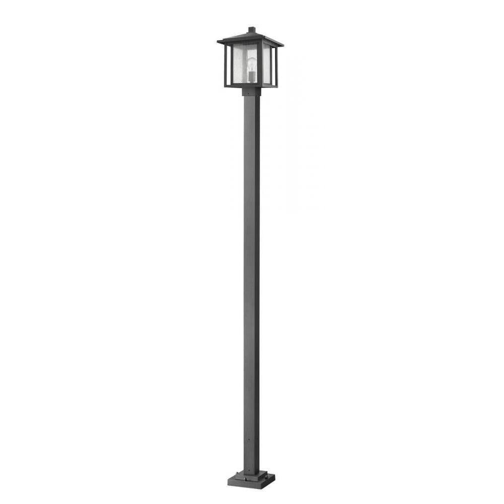 1 Light Outdoor Post Mounted Fixture-Clear Seedy