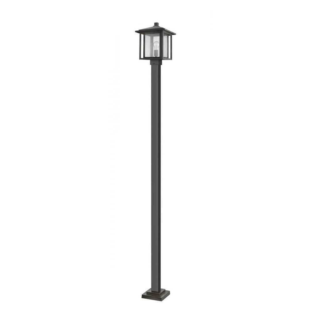 1 Light Outdoor Post Mounted Fixture-Clear Seedy