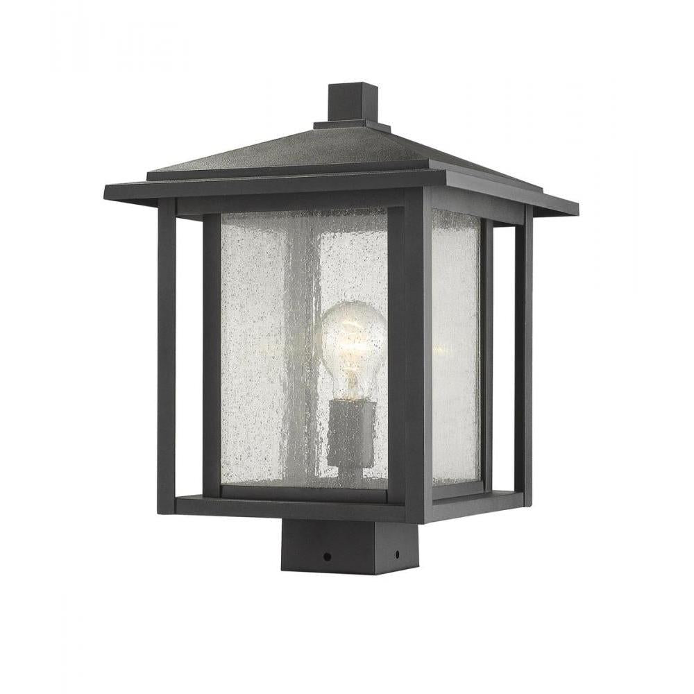 1 Light Outdoor Post Mount Fixture-Clear Seedy