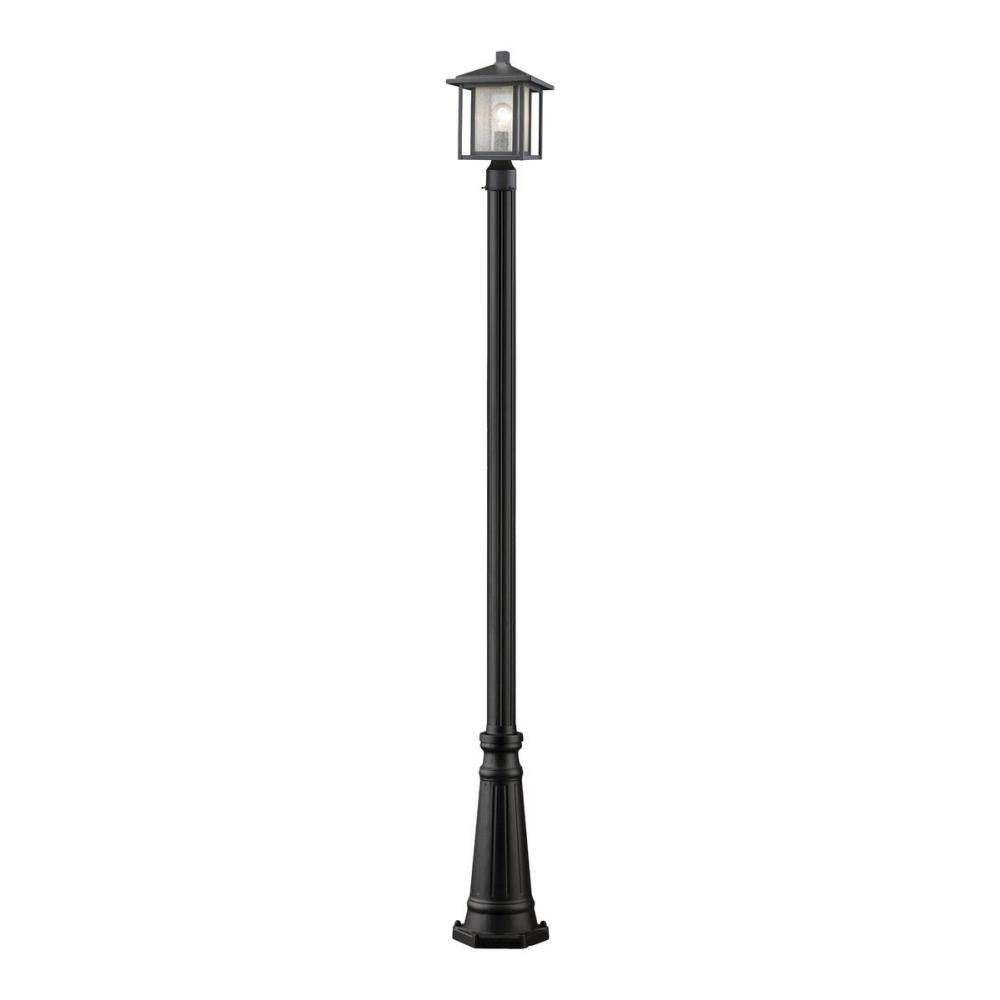 1 Light Outdoor Post Mounted Fixture-Clear Seedy