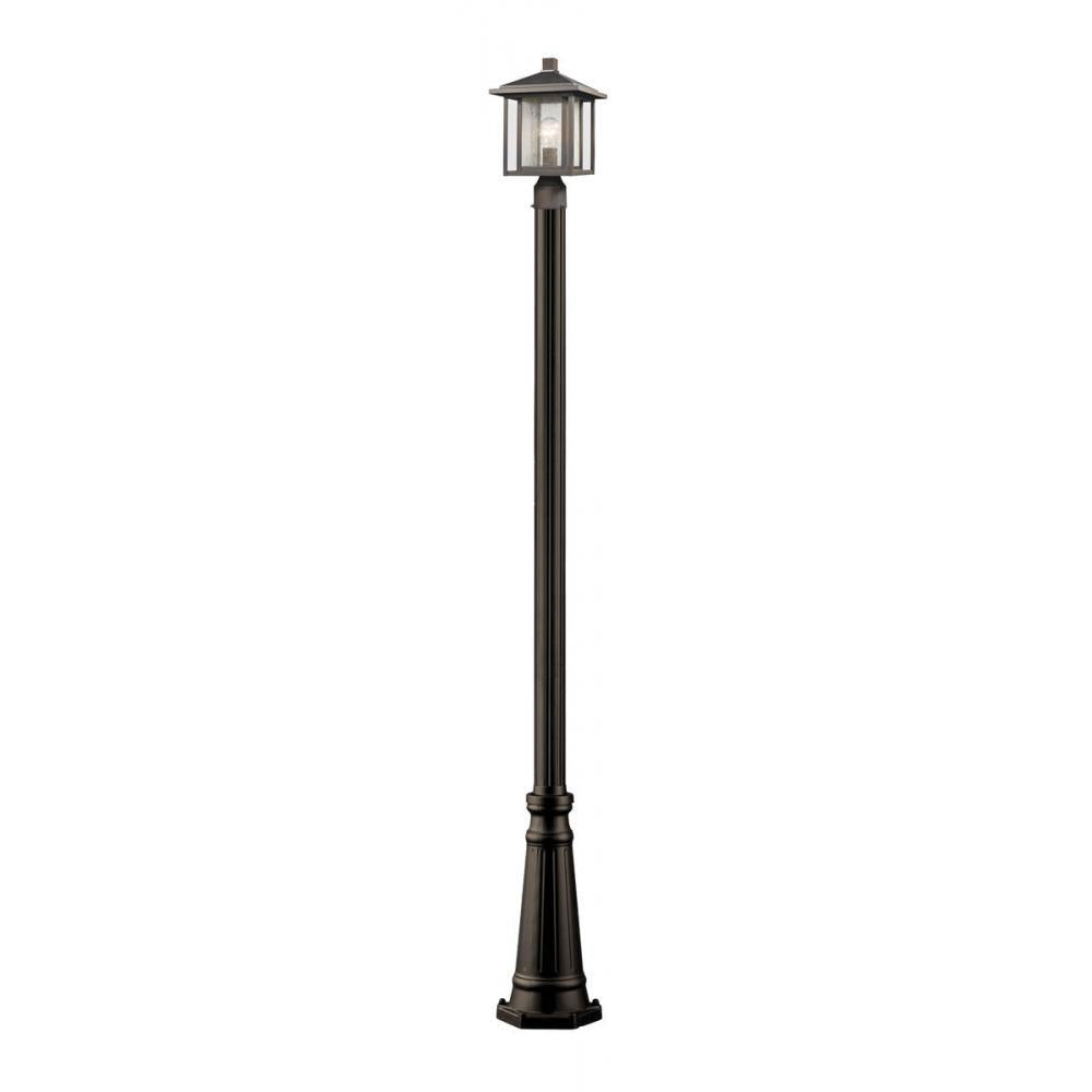 1 Light Outdoor Post Mounted Fixture-Clear Seedy