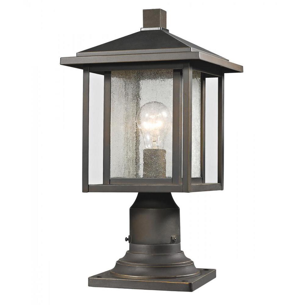 1 Light Outdoor Pier Mounted Fixture-Clear Seedy