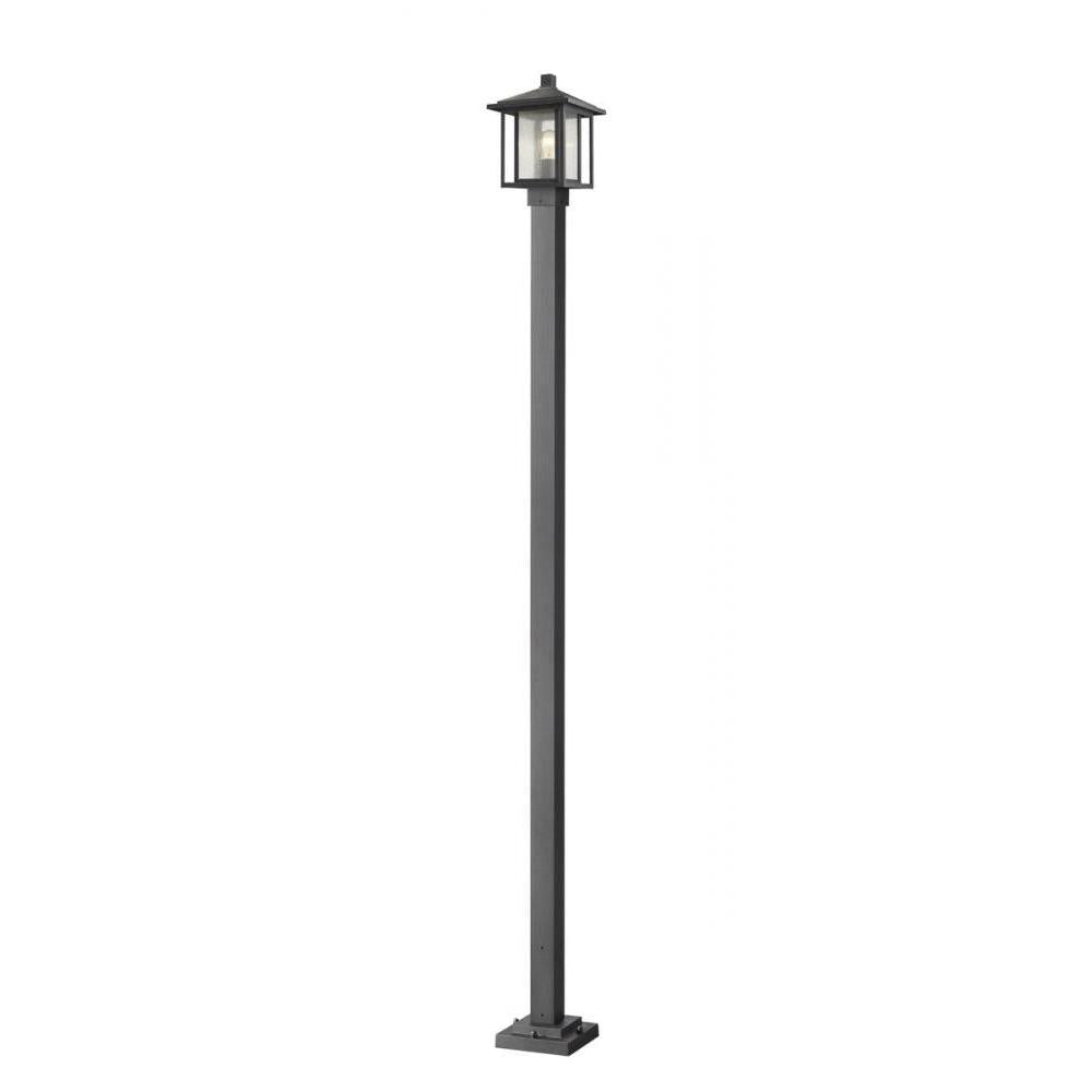 1 Light Outdoor Post Mounted Fixture-Clear Seedy