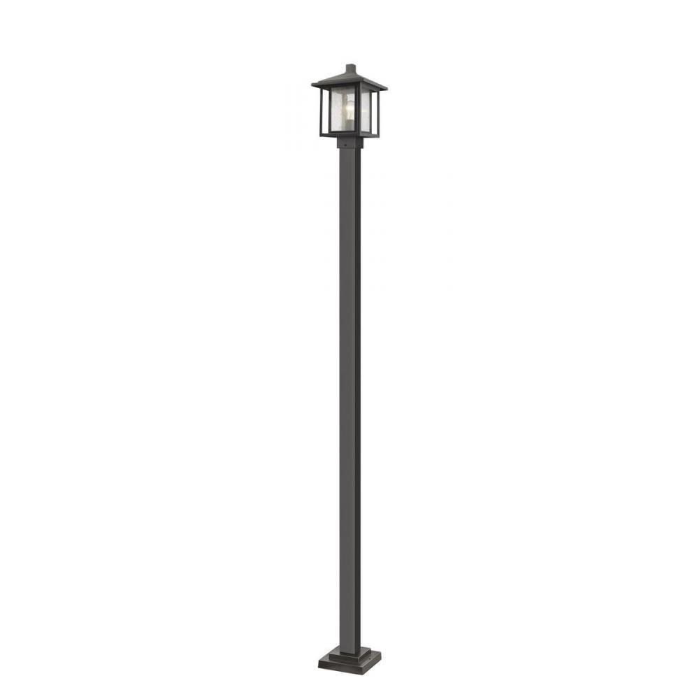 1 Light Outdoor Post Mounted Fixture-Clear Seedy