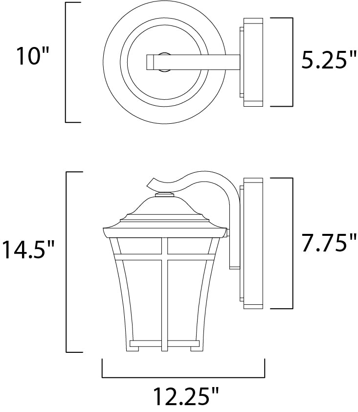 10 Inch Outdoor Wall Sconce – Copper Oxide
