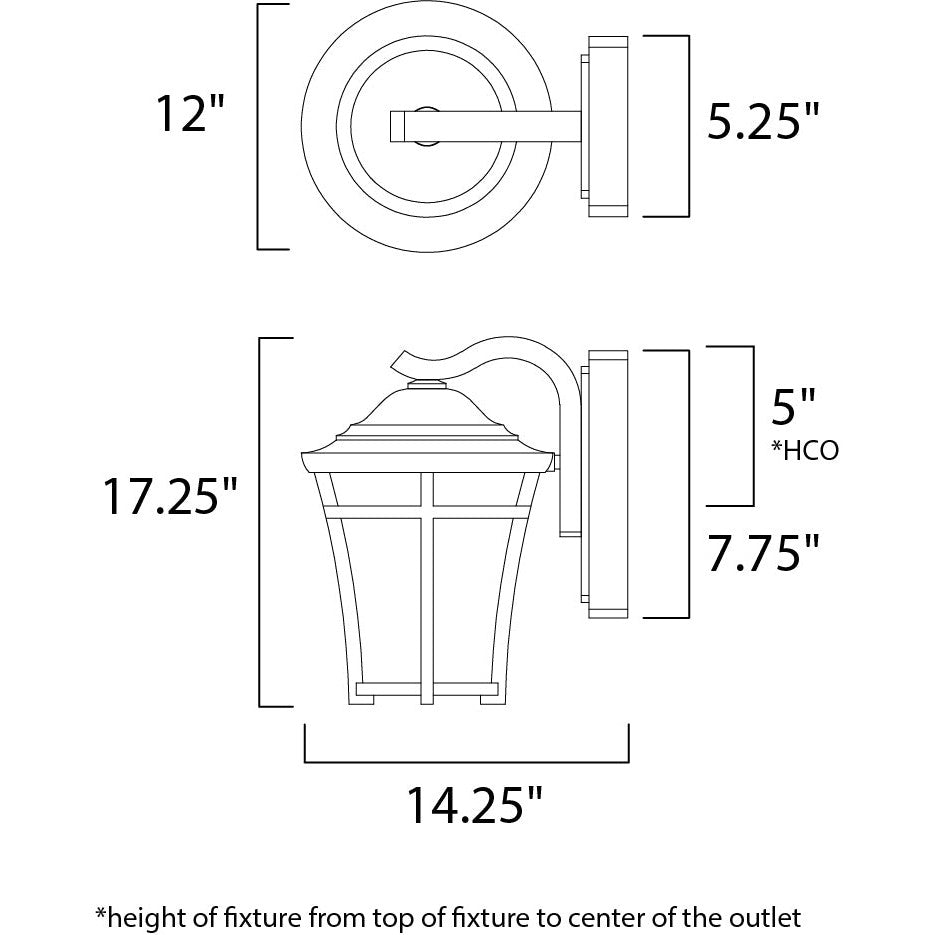 Maxim Lighting BALBOA DC LED E26 55506LACO Exterior Traditional - Copper