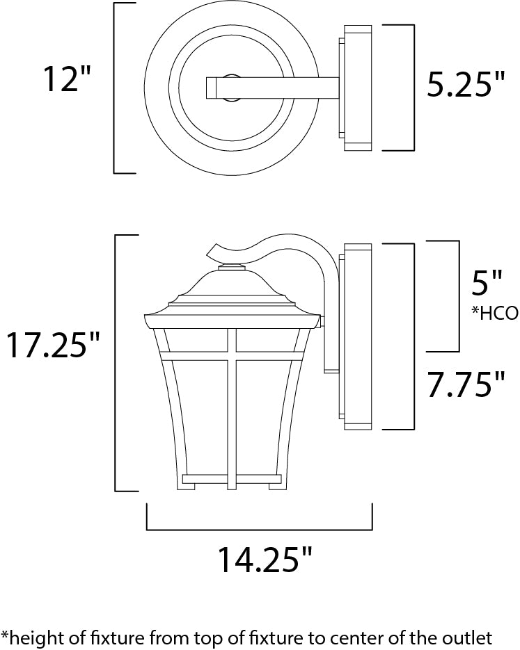 12 Inch Outdoor Wall Sconce – Copper Oxide