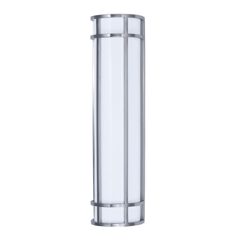 Moon Ray 6 Inch Outdoor Wall Lantern – Satin Nickel