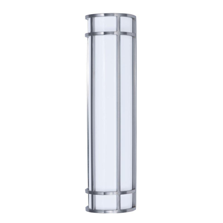 Moon Ray 6 Inch Outdoor Wall Lantern – Satin Nickel