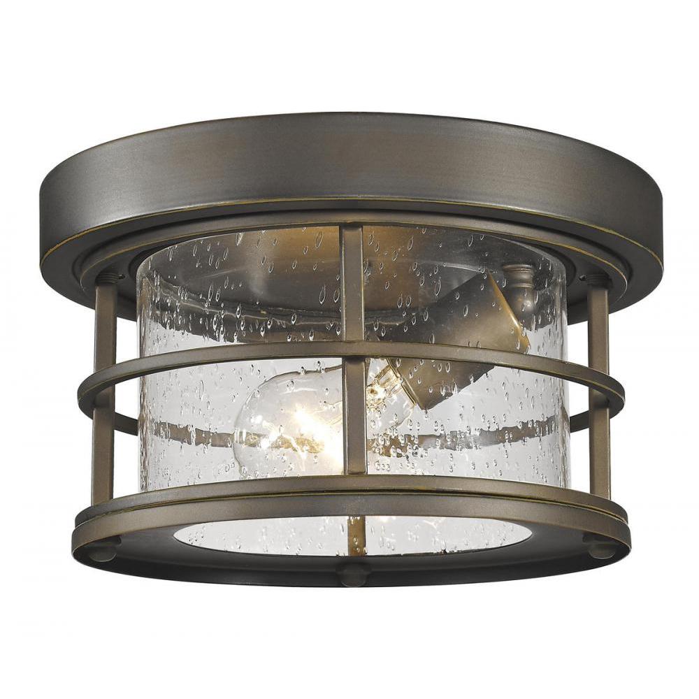 1 Light Outdoor Flush Mount Light-Clear Seedy