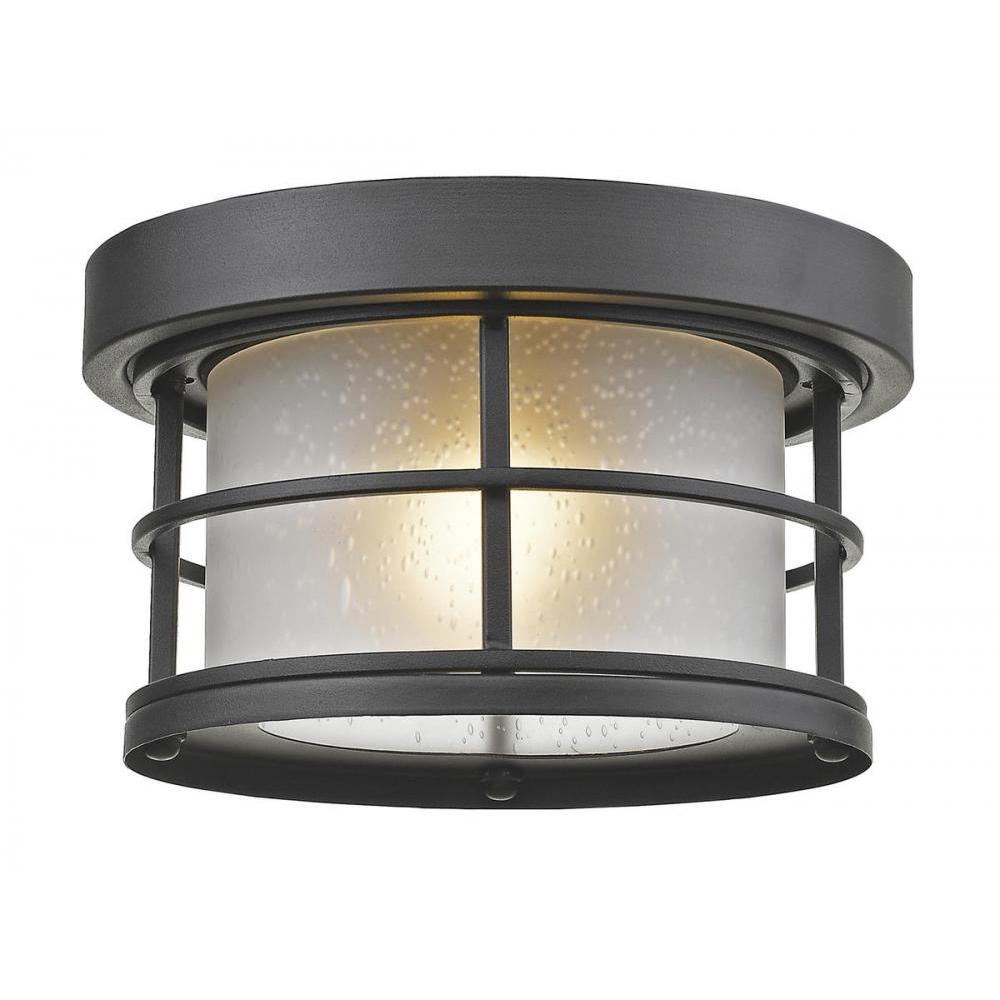 Z-Lite Lighting 556F-BK Outdoor Flush Mount Contemporary - Black