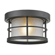 1 Light Outdoor Flush Mount Light-White Seedy