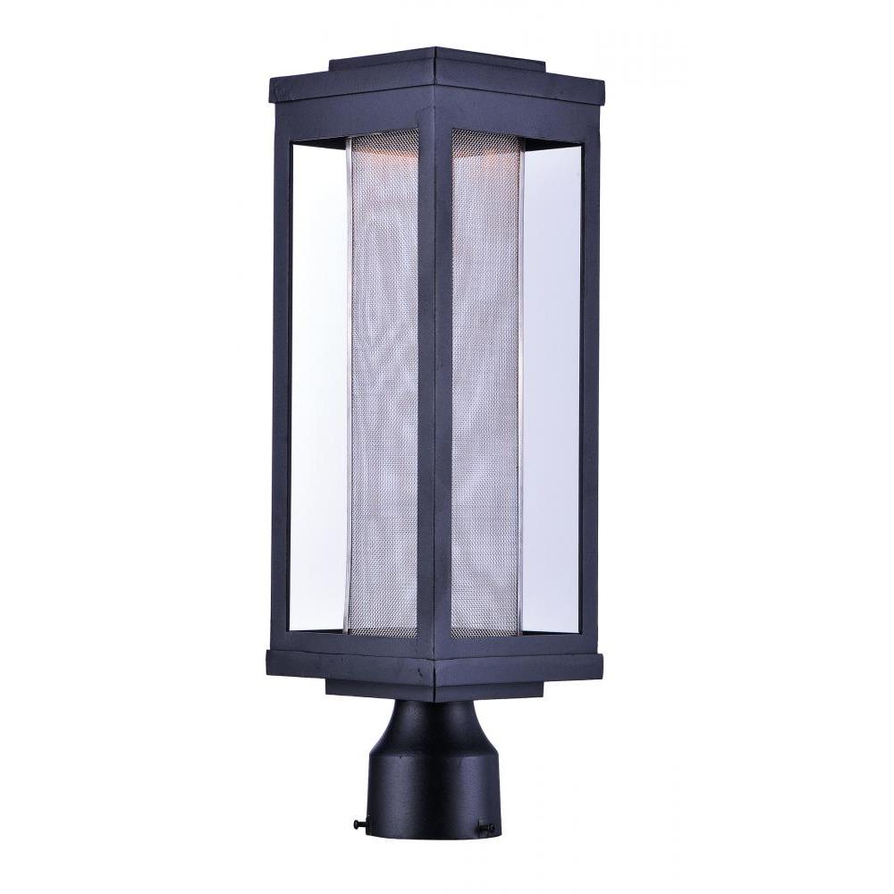 Salon LED 6 Inch Outdoor Post Lantern – Black