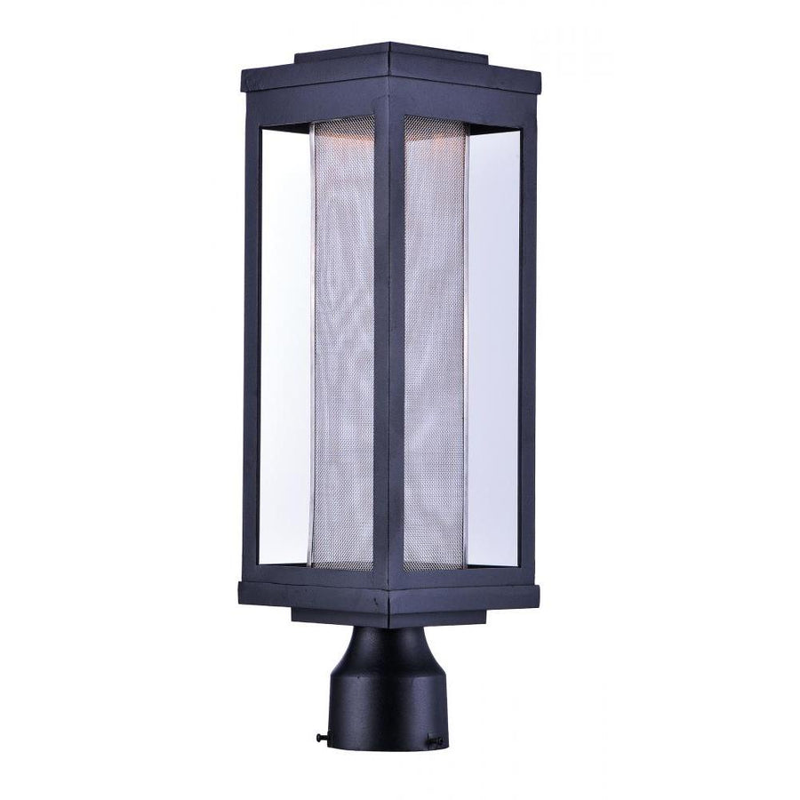Salon LED 6 Inch Outdoor Post Lantern – Black