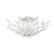 Crystorama Broche 560-MT – 20.75 Inch – 4 Light – Semi Flush Mount Light – Matte White – Damp Rated