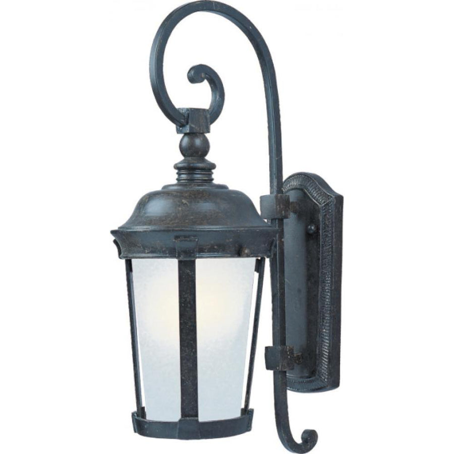 Dover LED E26 8 Inch Outdoor Wall Lantern – Bronze
