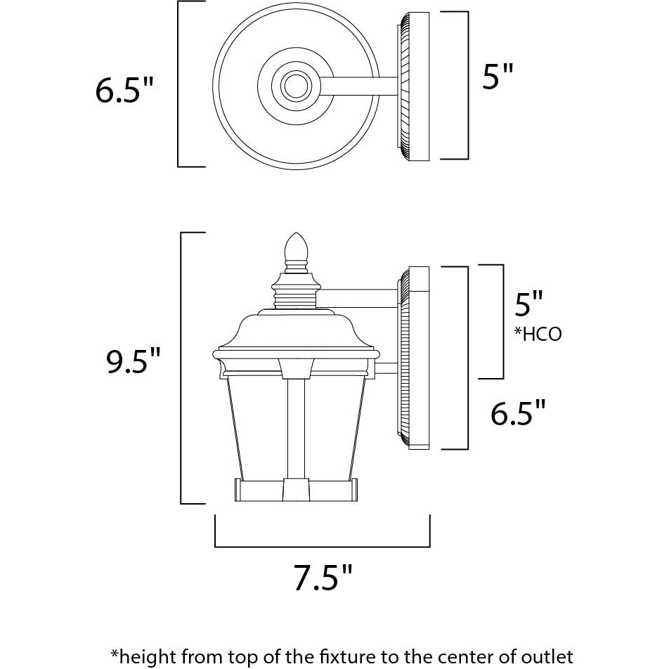 Maxim Lighting DOVER LED E26 56096FSBZ Exterior Traditional - Bronze