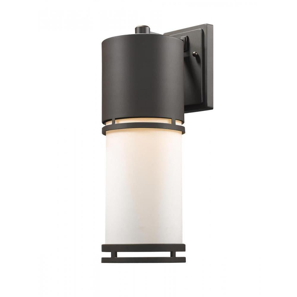1 Light Outdoor Wall Light-Matte Opal