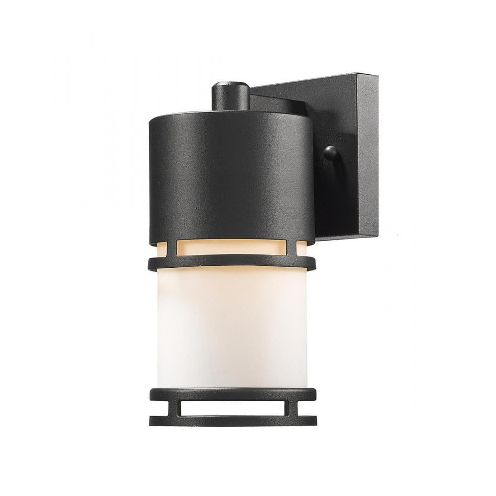 1 Light Outdoor Wall Light-Matte Opal