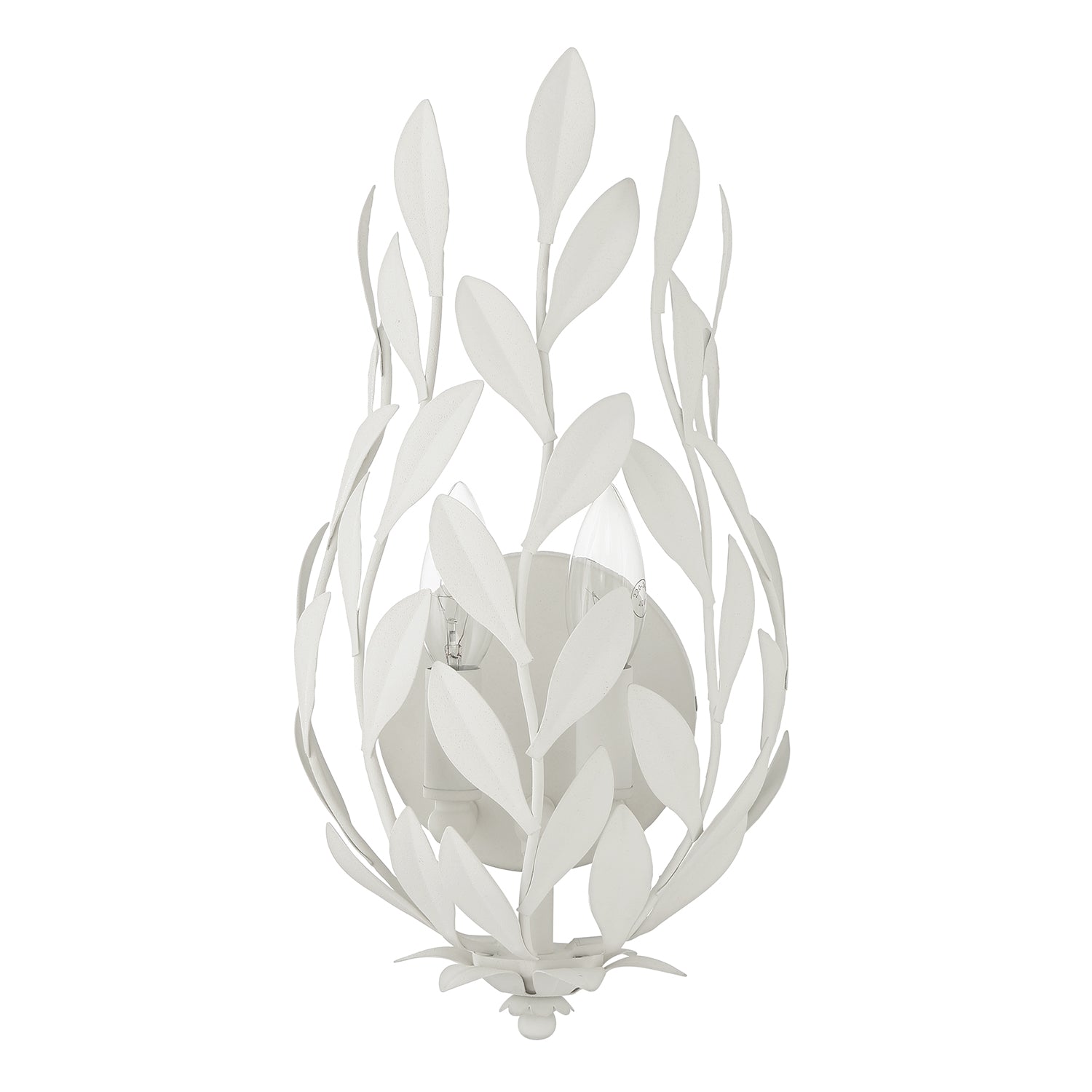Crystorama Broche 561-MT – 8.25 Inch – 2 Light – Sconce – Matte White – Damp Rated