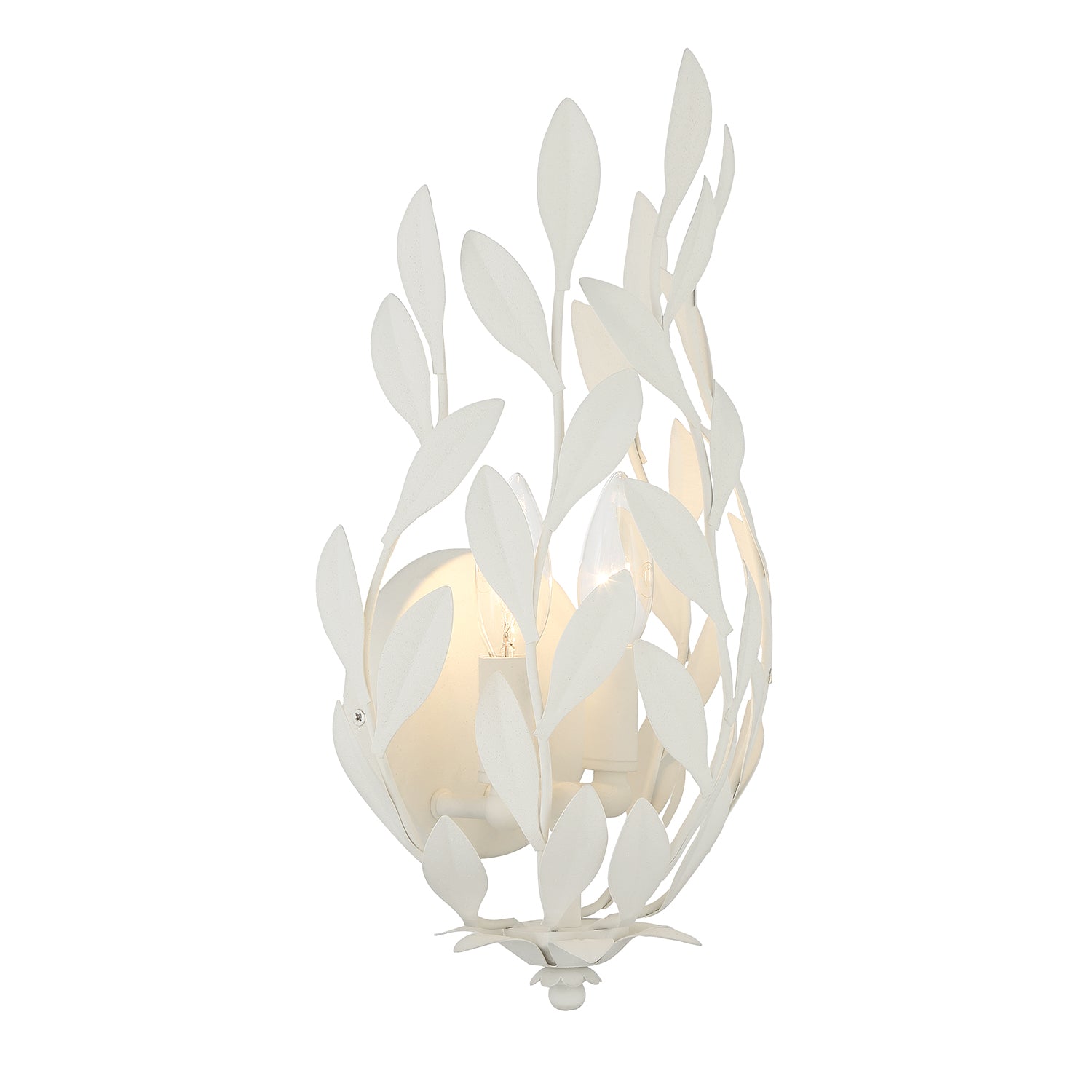 Crystorama Broche 561-MT – 8.25 Inch – 2 Light – Sconce – Matte White – Damp Rated