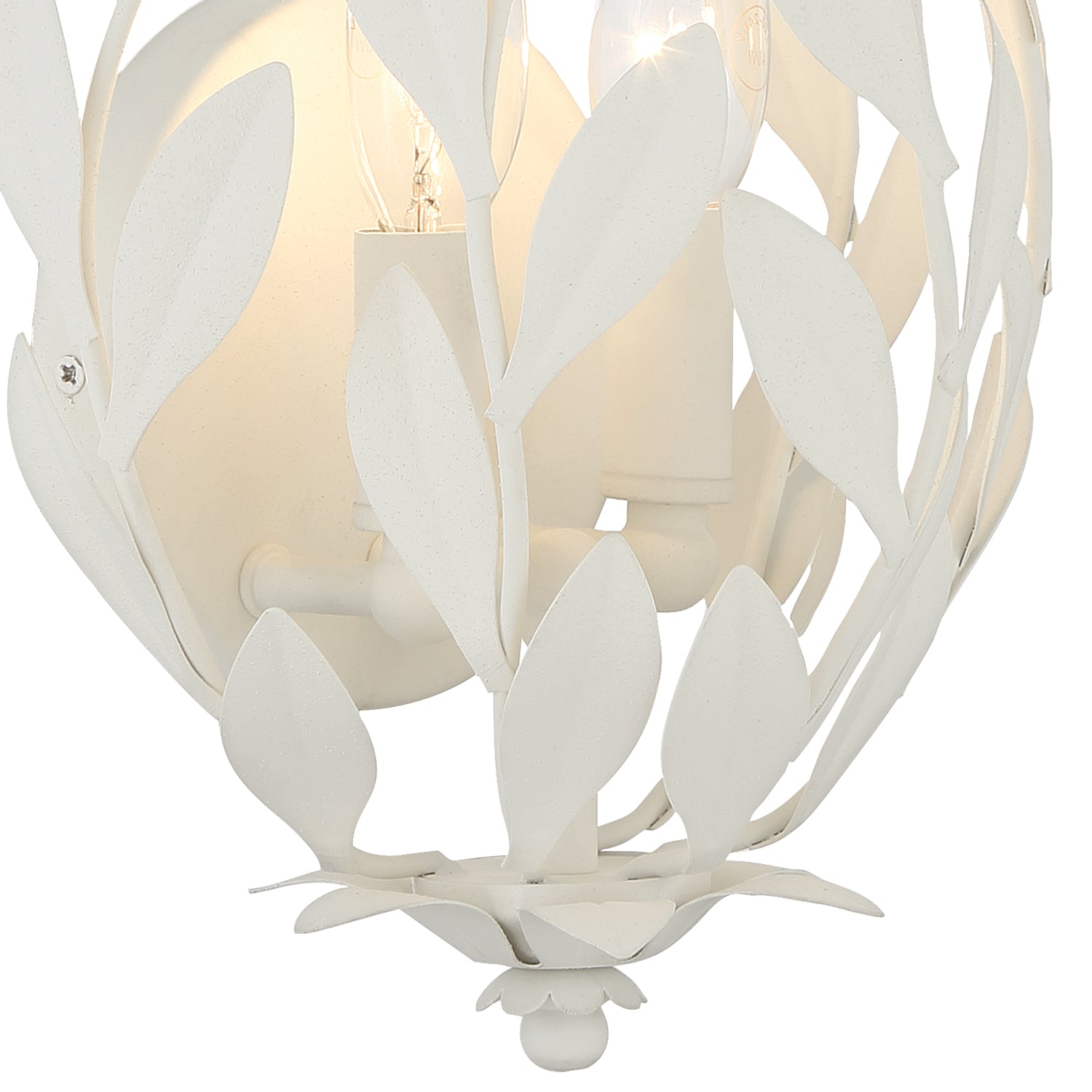 Crystorama Broche 561-MT – 8.25 Inch – 2 Light – Sconce – Matte White – Damp Rated