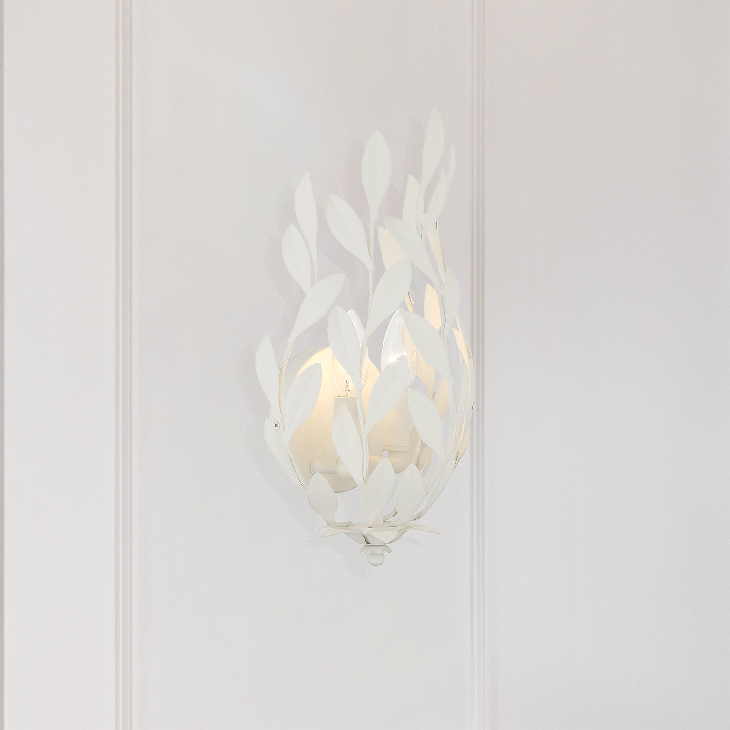 Crystorama Broche 561-MT – 8.25 Inch – 2 Light – Sconce – Matte White – Damp Rated