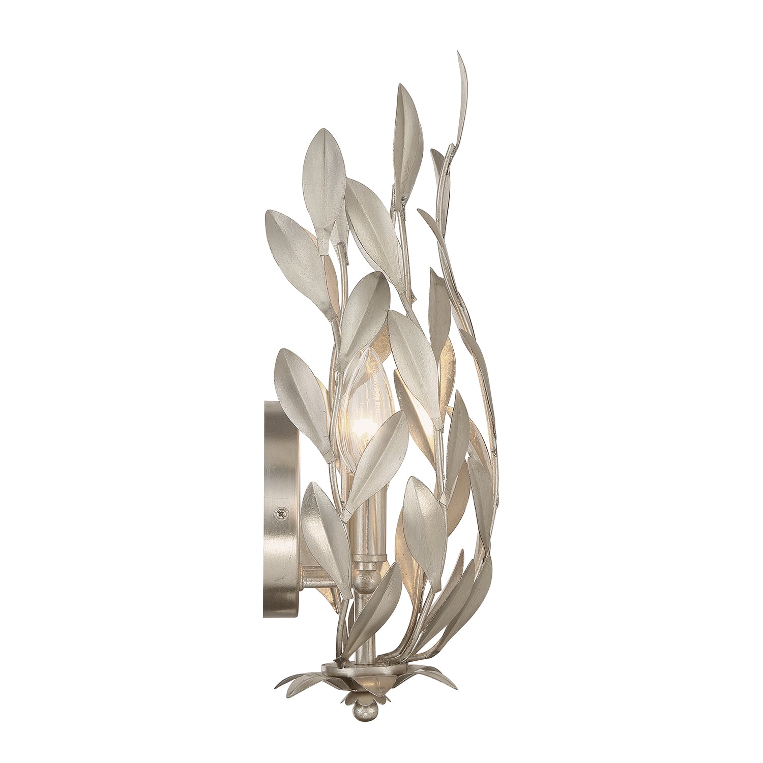 Crystorama Broche 561-SA – 8.25 Inch – 2 Light – Sconce – Antique Silver – Damp Rated