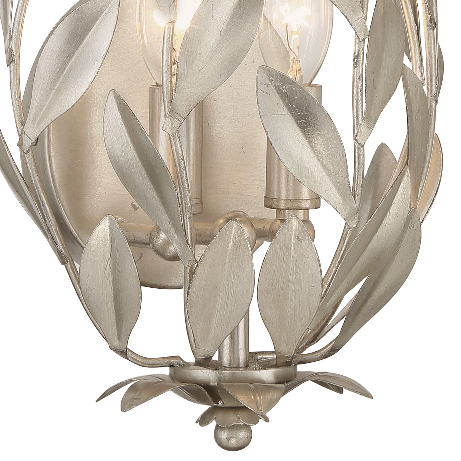 Crystorama Broche 561-SA – 8.25 Inch – 2 Light – Sconce – Antique Silver – Damp Rated