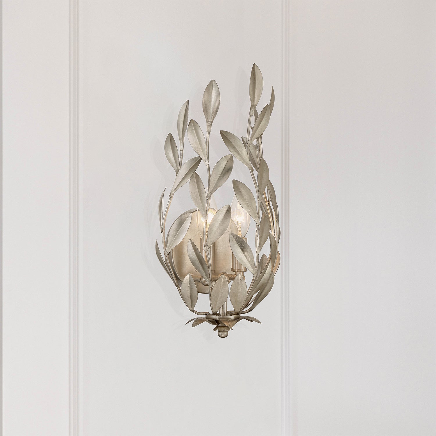 Crystorama Broche 561-SA – 8.25 Inch – 2 Light – Sconce – Antique Silver – Damp Rated
