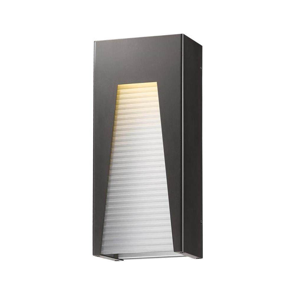 1 Light Outdoor Wall Light-Frosted Ribbed