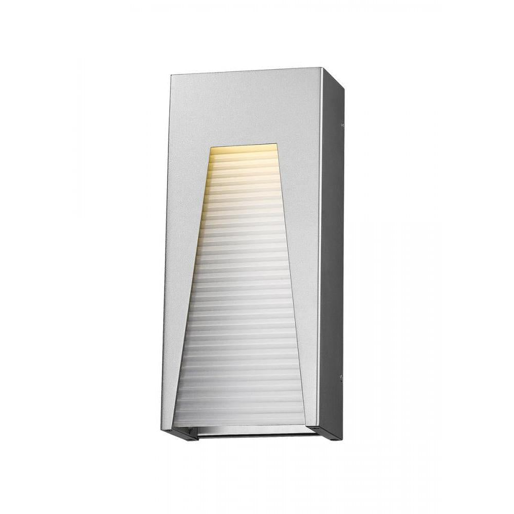 1 Light Outdoor Wall Light-Frosted Ribbed