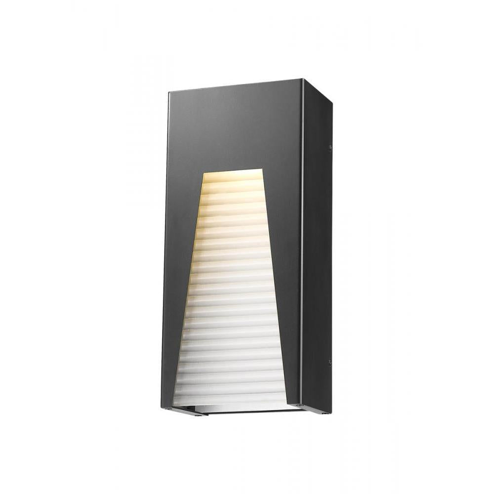 1 Light Outdoor Wall Light-Frosted Ribbed